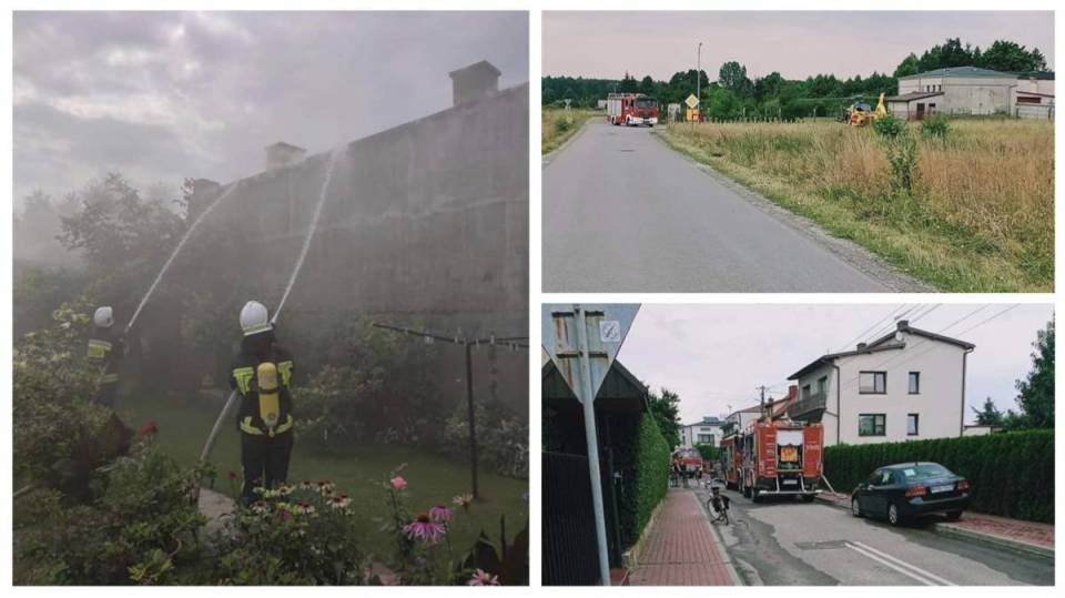 Pożar w Kamieńsku. Na 73-latku zapłonęło ubranie. Ofiarę przetransportowano śmigłowcem do szpitala