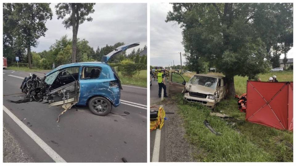 Trzy ofiary wypadku w gminie Ładzice. Jeden z 74-latków nie przeżył zderzenia