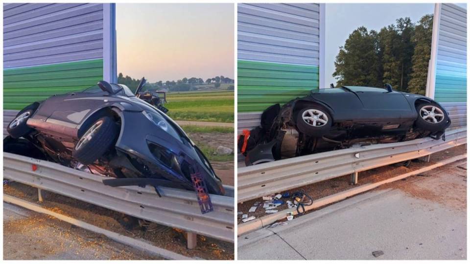 Śmiertelny wypadek na A1 pod Piotrkowem. 35-letni kierowca seata zmarł w karetce