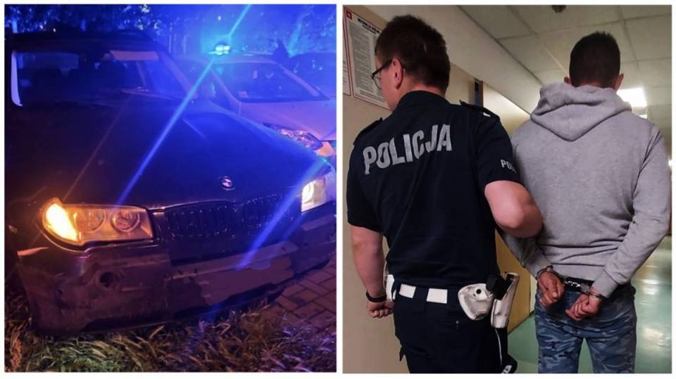 Radomsko: Policyjny pościg za bmw. 30-latek okazał się być pijanym złodziejem